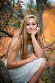 Grand Rapids fall color provides a beautiful backdrop girls senior portraits