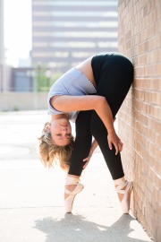High school senior dancer poses for a portrait in Grand Rapids