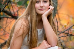 Grand Rapids fall color provides a beautiful backdrop girls senior portraits