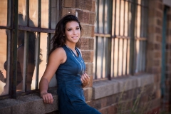 Urban senior portrait of a girl in Grand Rapids