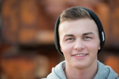 Urban Grand Rapids photographers portrait of a senior boy