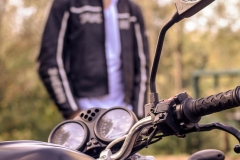 West Michigan boy poses for senior pictures with his motorcycle